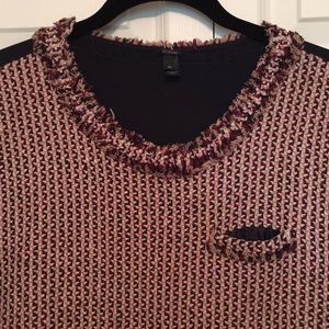 JCrew Top with Textured Front XL